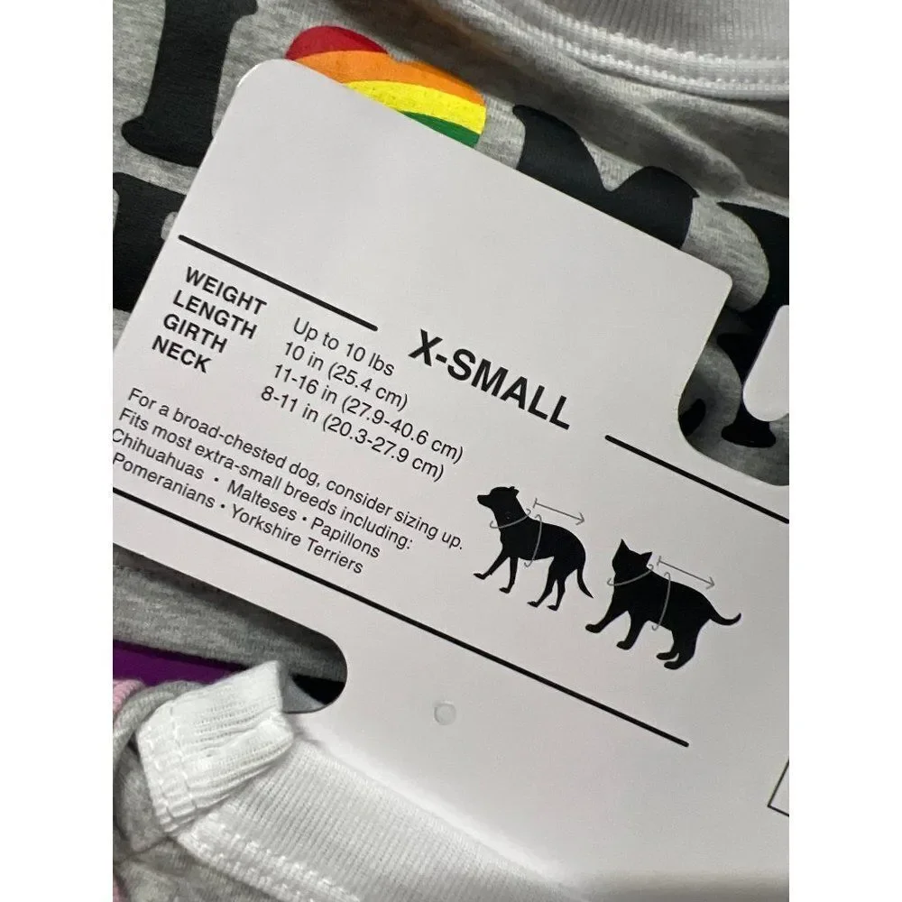 ‎Pride Pet Costume-NWT-Size XS-Tee & Tutu Dogs/Cats-LGBTQ+